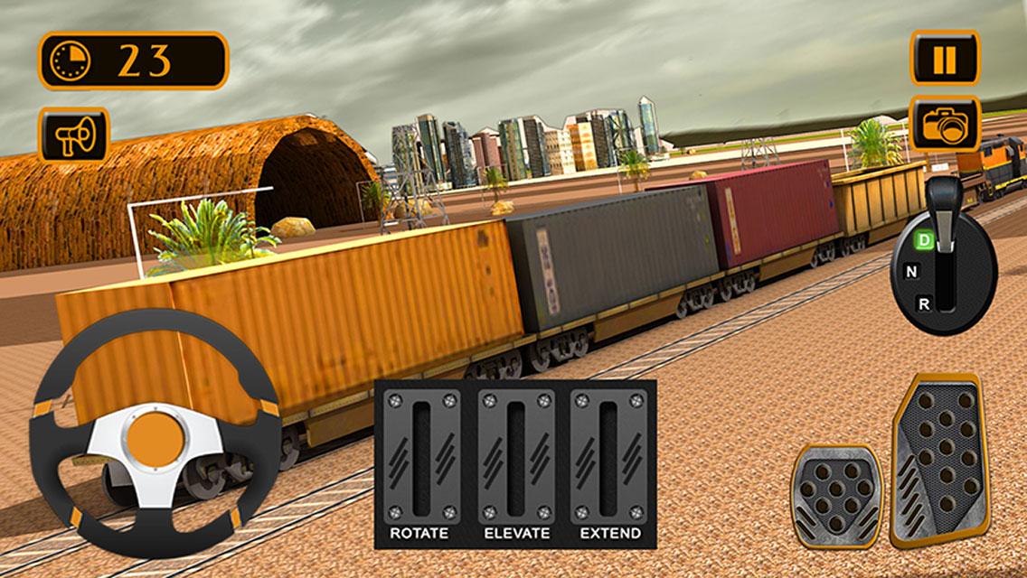 Train Cargo Crane Simulator 3D