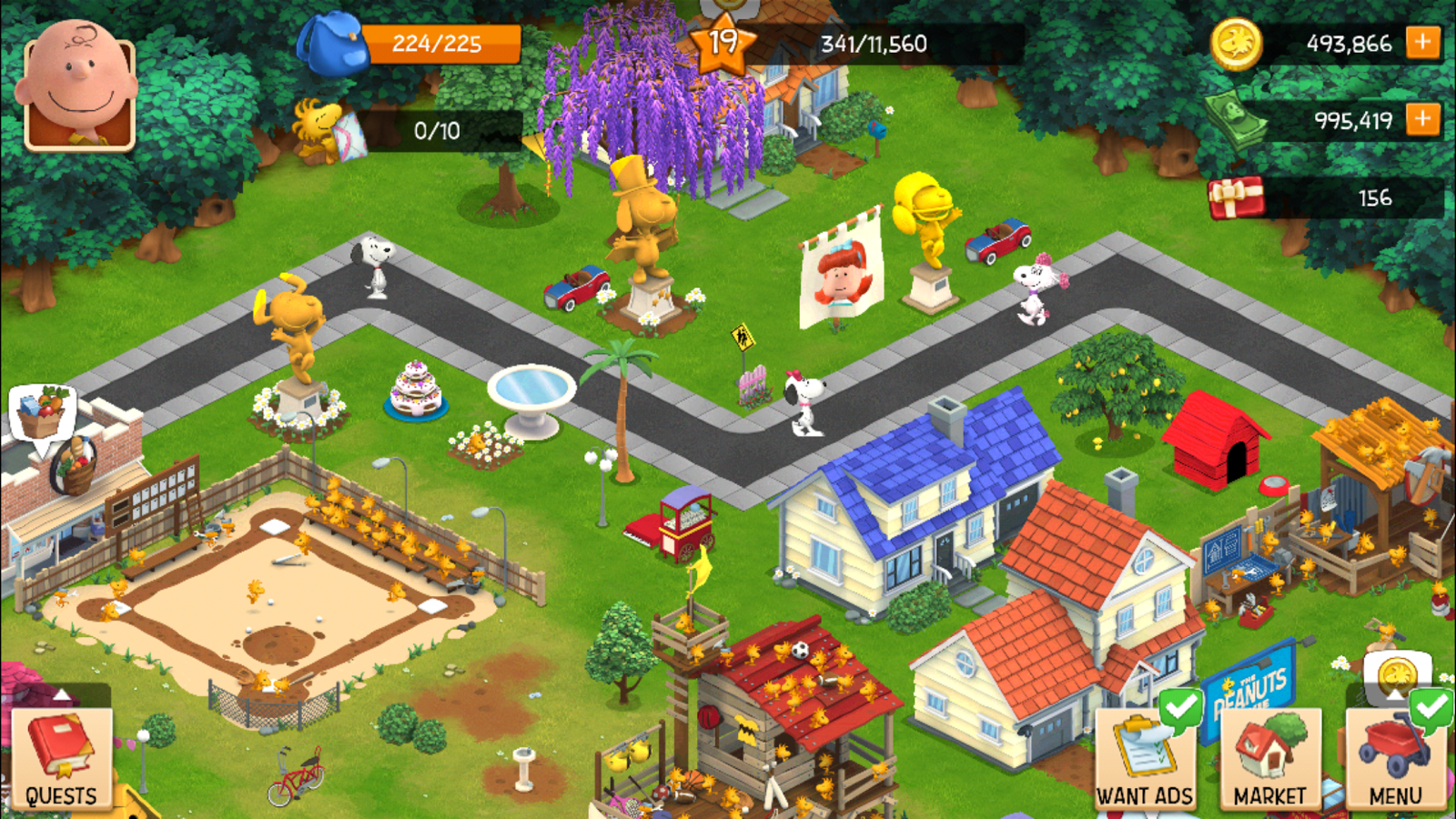 Snoopy's Town Tale CityBuilder (Mod Money)