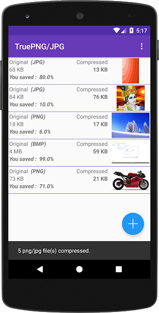 TruePNG/JPG - Data saving app