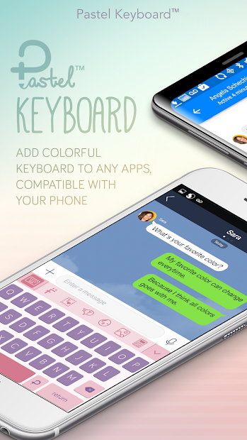 Pastel Keyboard Theme Color -  Add colorful design