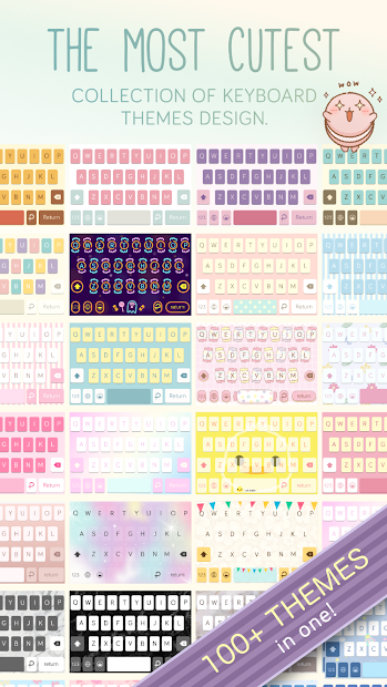 Pastel Keyboard Theme Color -  Add colorful design