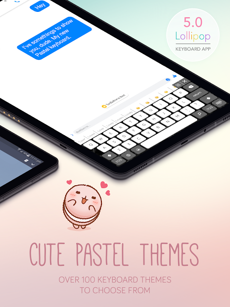 Pastel Keyboard Theme Color -  Add colorful design