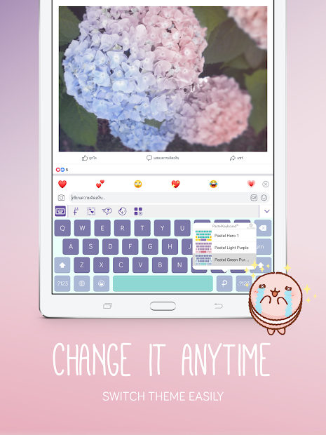 Pastel Keyboard Theme Color -  Add colorful design