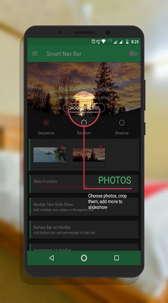 Smart navigation bar - navbar slideshow