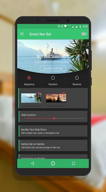 Smart navigation bar - navbar slideshow