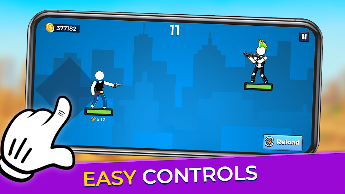 The Gunner: Stickman Gun Hero (free shopping)