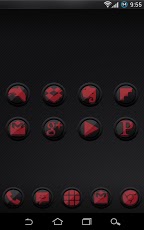 Icon Pack - 3D Black and Red