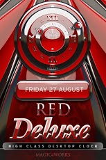 RED DELUXE clock widget