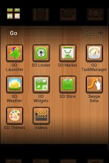 Wood Board Go Launcher Theme