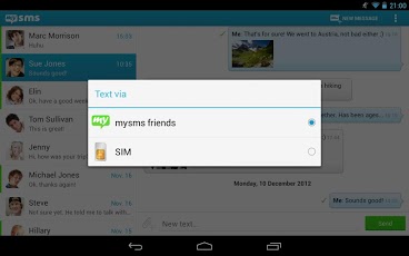 mysms Tablet - Text anywhere