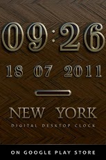 NEW YORK Designer Clock Widget