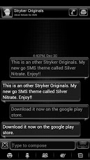 GO SMS THEME Silver Nitrate