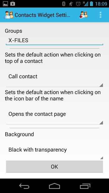 Contacts Widget (Android 3x)