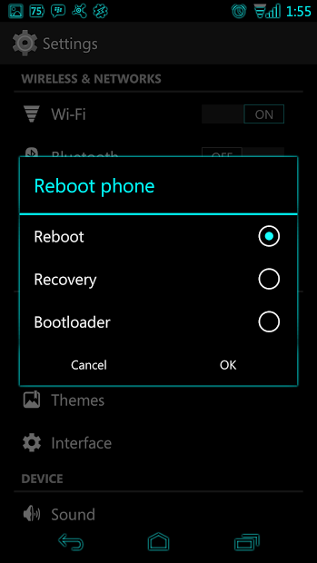 Cyan Glow CM11 AOKP Theme