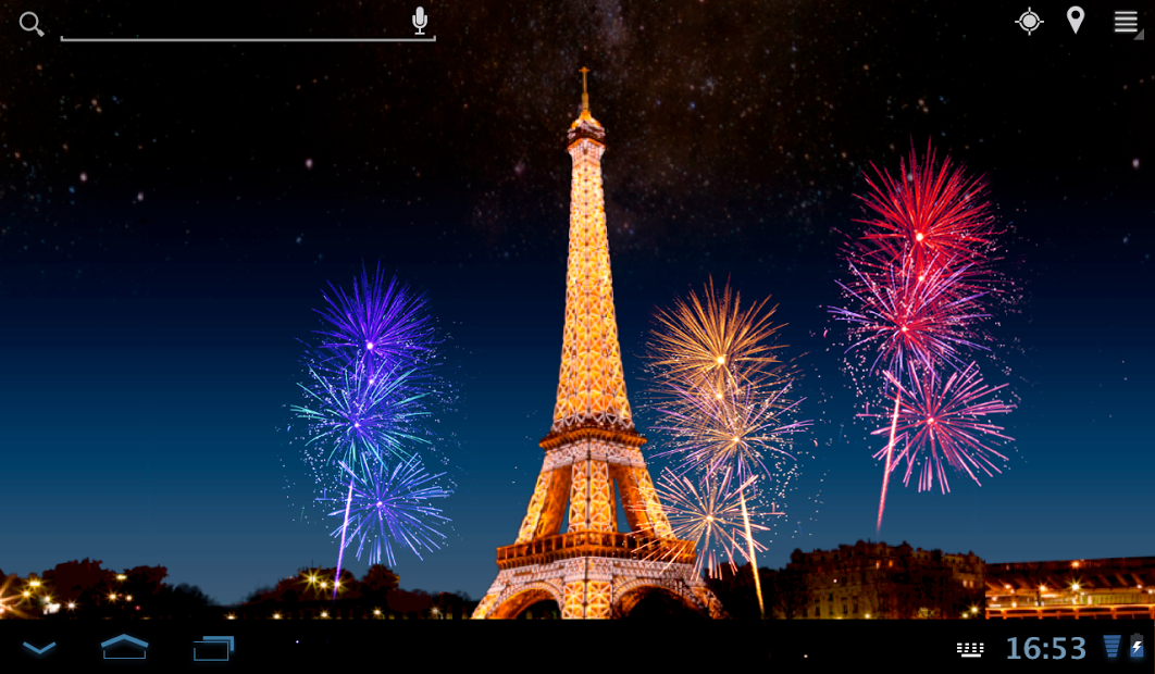 Eiffel Tower Fireworks LWP