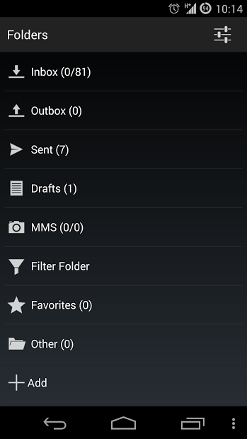 Go SMS KitKat Dark Theme