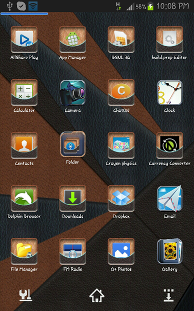 Next Launcher Leather 3D Theme