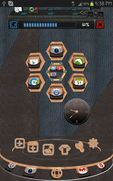 Next Launcher Leather 3D Theme