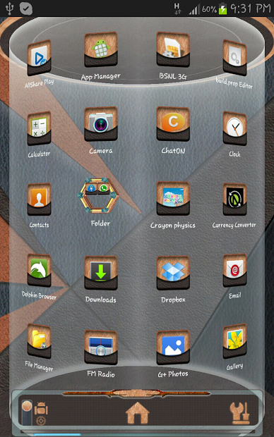 Next Launcher Leather 3D Theme