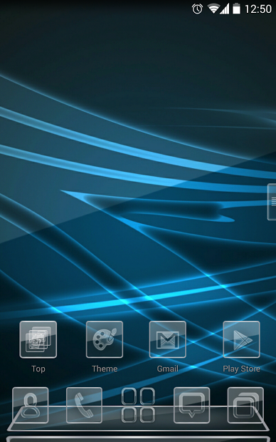 Next launcher theme BlackGlass