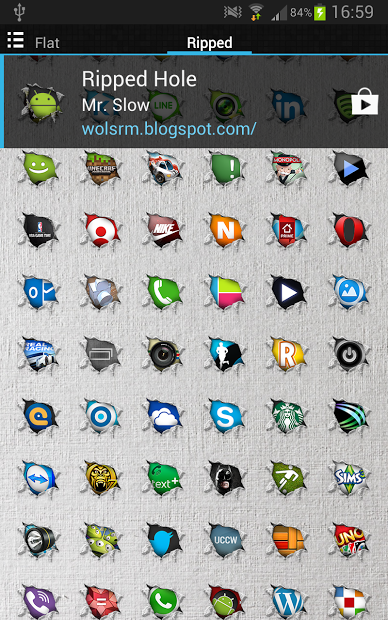 Ripped Hole Icon Theme