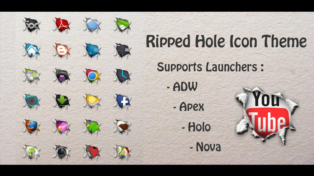 Ripped Hole Icon Theme