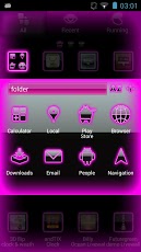 Pink GO launcher theme