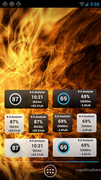 Battery drain analyzer monitor