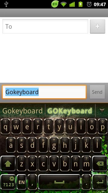 GO Keyboard Black Green 2014