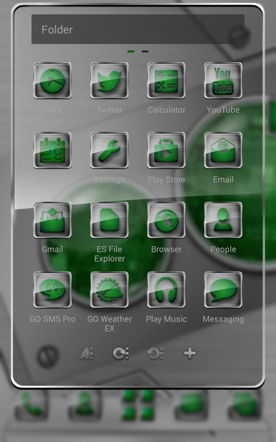 Next launcher theme TechGreen