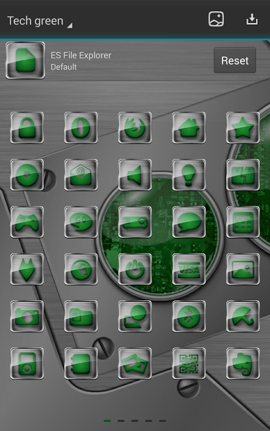 Next launcher theme TechGreen