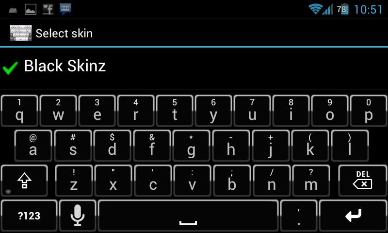 Black Chrome Keyboard Skinz