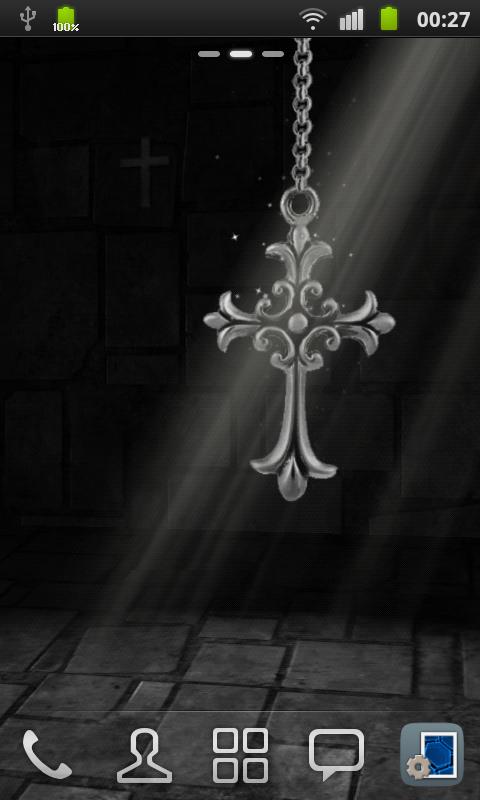 3D Cross Pendant Wallpaper