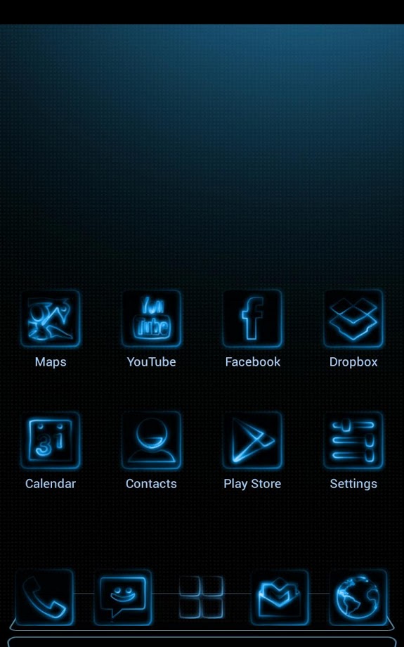 Next Launcher Neon Blue Theme