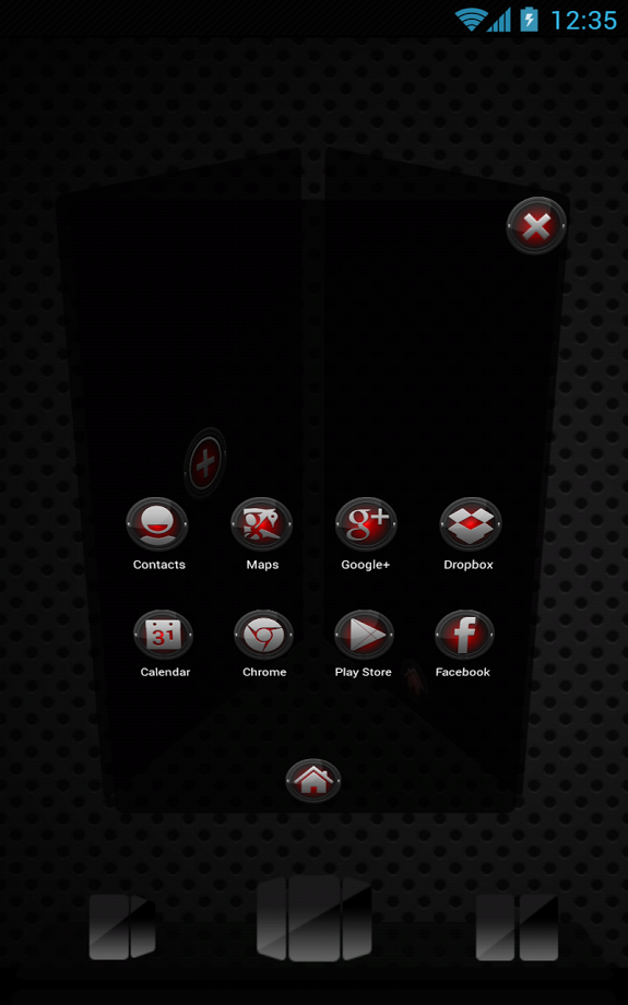 Next Launcher Black Red Theme
