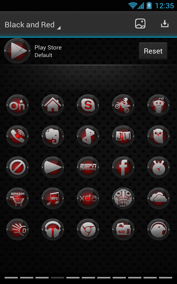 Next Launcher Black Red Theme