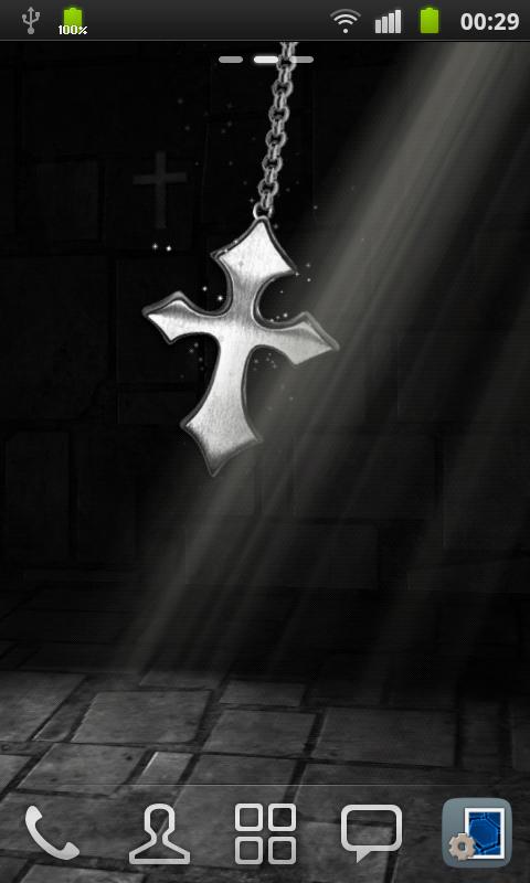 3D Cross Pendant Wallpaper