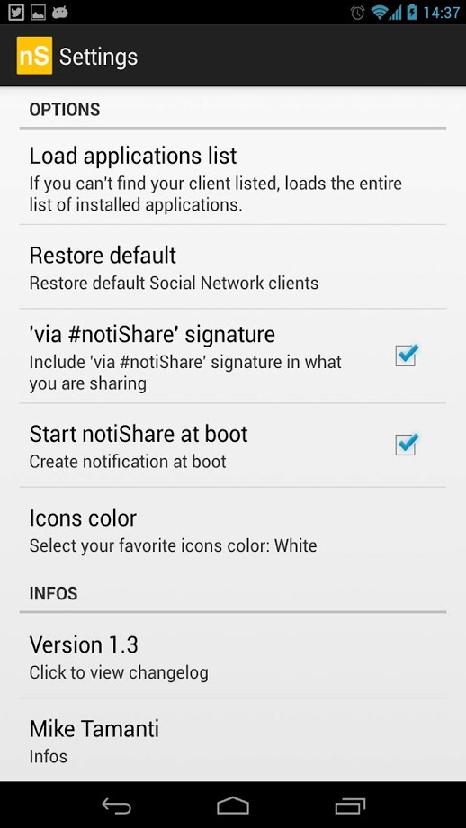 notiShare - Notification Share
