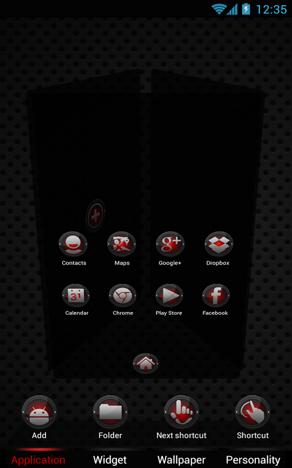 Next Launcher Black Red Theme