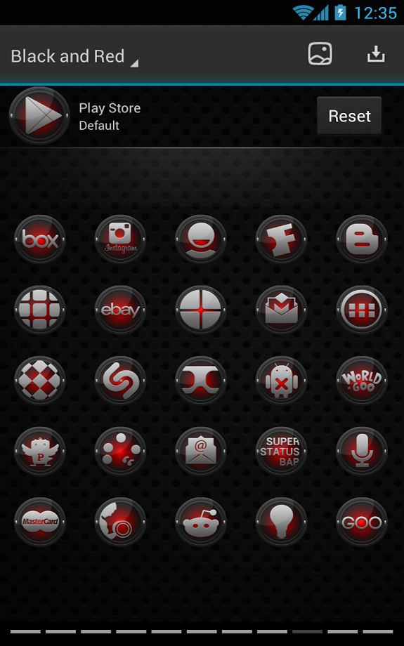 Next Launcher Black Red Theme