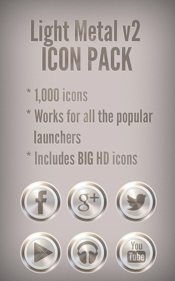 Icon Pack - Light Metal v2