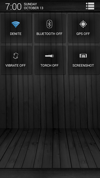 Black Wood Blue CM11 Theme