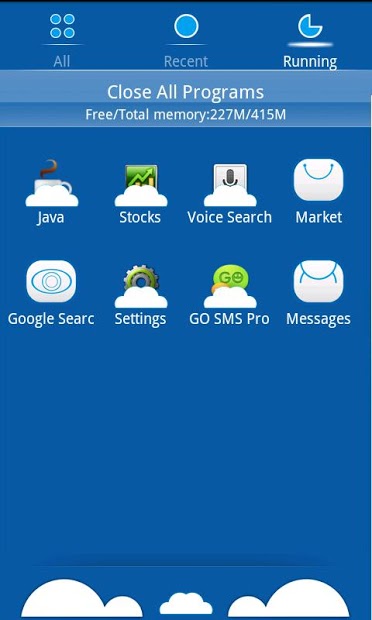 Cloud Theme GO Launcher EX