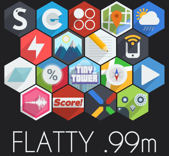 Flatty - A Flat Hex Icon Pack