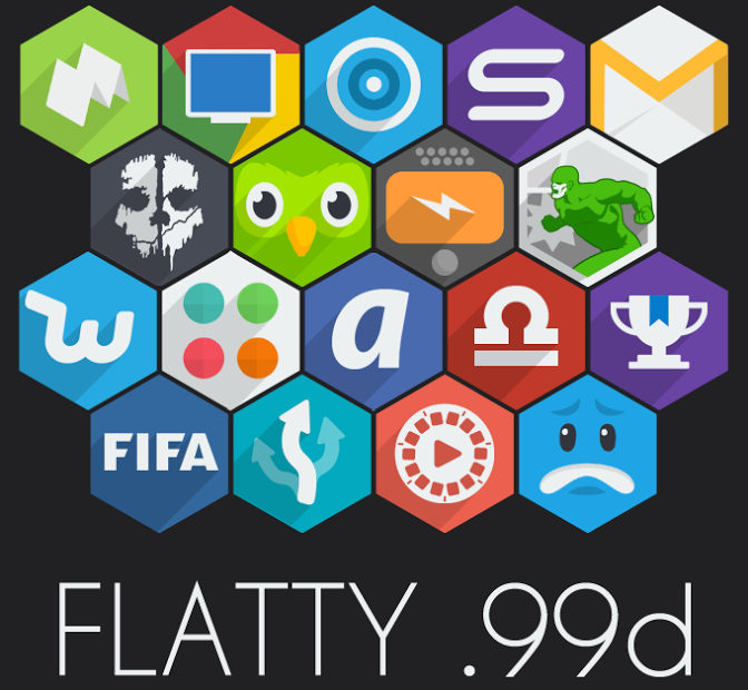 Flatty - A Flat Hex Icon Pack