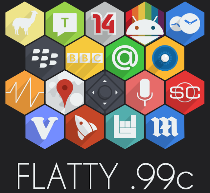 Flatty - A Flat Hex Icon Pack