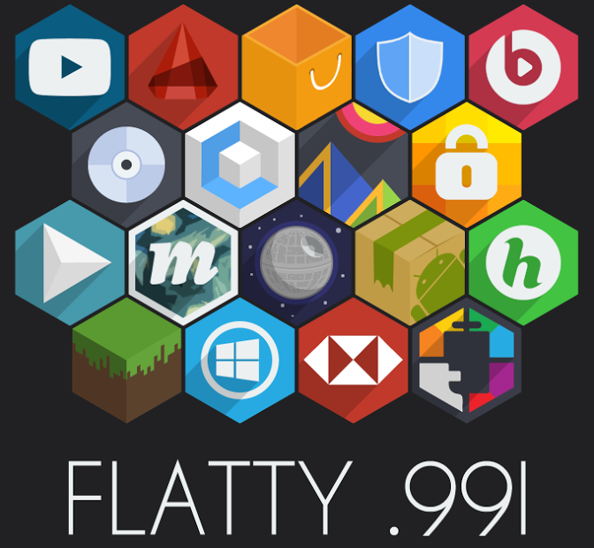 Flatty - A Flat Hex Icon Pack