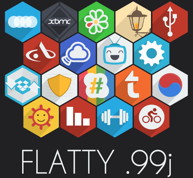 Flatty - A Flat Hex Icon Pack