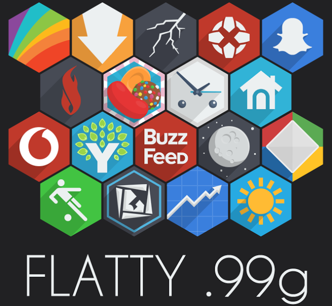 Flatty - A Flat Hex Icon Pack