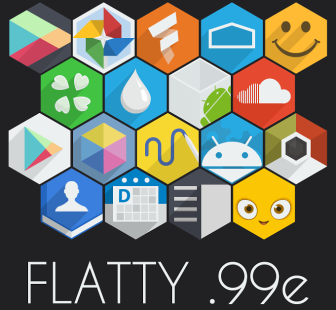 Flatty - A Flat Hex Icon Pack